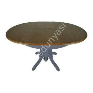 120'lik Açılır Yuvarlak Ahşap Baba Masa