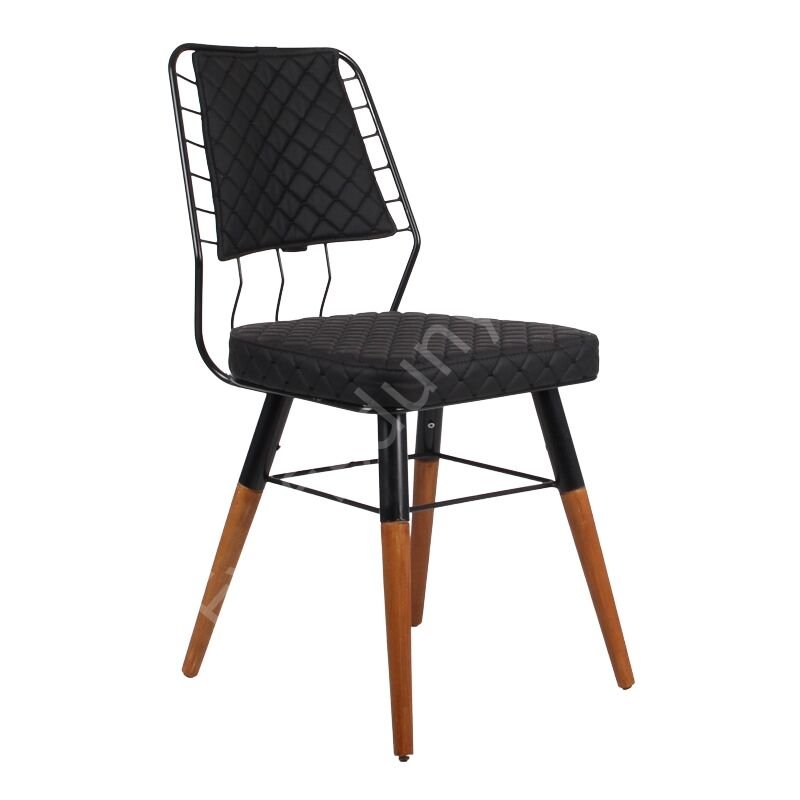 Travel Ahşap Ayaklı Tel Sandalye