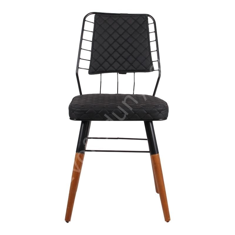 Travel Ahşap Ayaklı Tel Sandalye