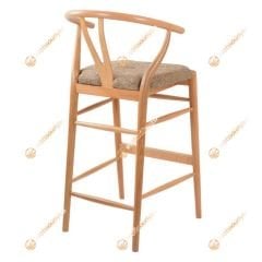 Wishbone Döşemeli Bar Sandalyesi Natural