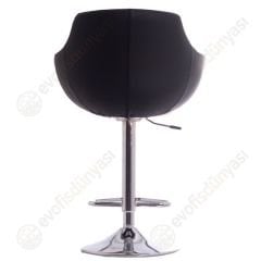 Megan Tepsi Ayaklı Bar Sandalyesi Siyah