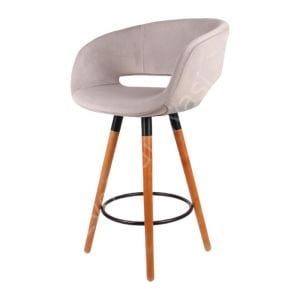 Ciro Ahşap Ayaklı Bar Sandalyesi