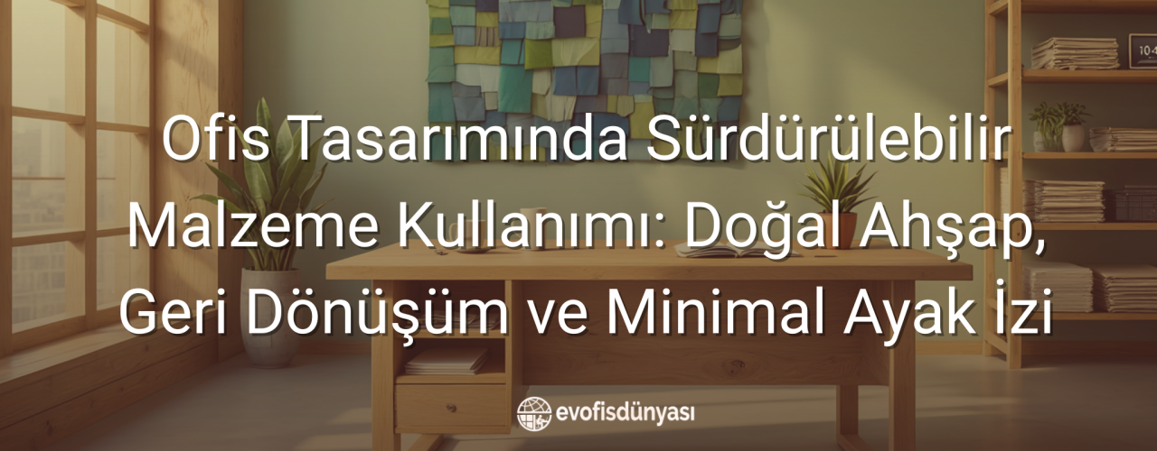 Ofis Tasarımında Sürdürülebilir Malzeme Kullanımı: Doğal Ahşap, Geri Dönüşüm ve Minimal Ayak İzi