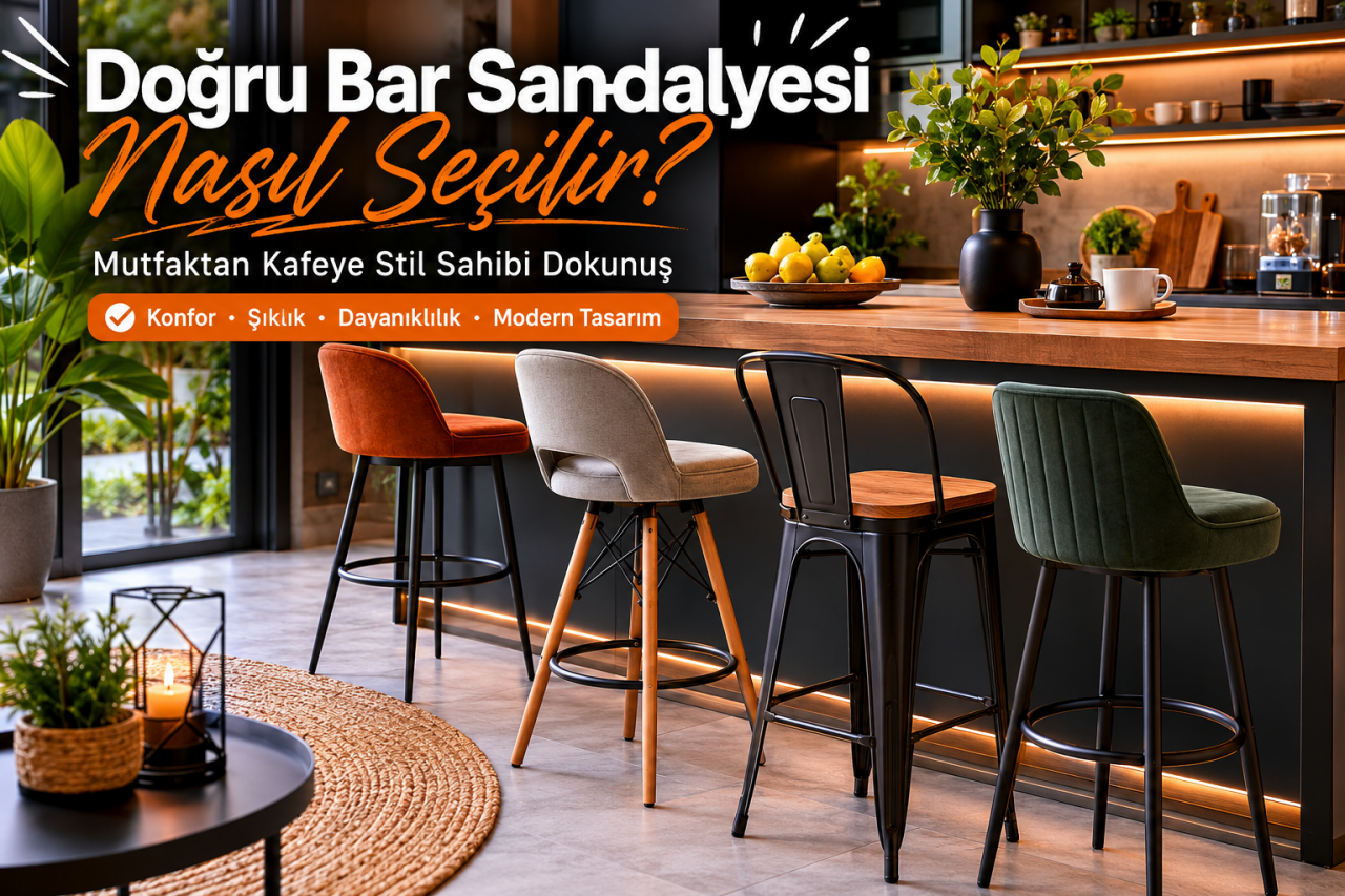 Mutfaktan Kafeye Stil Sahibi Dokunuş: Doğru Bar Sandalyesi Nasıl Seçilir?