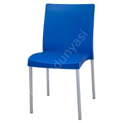 Lucas 70x70 Plastik Masa Sandalye Takımı Saks Mavi - Kolsuz