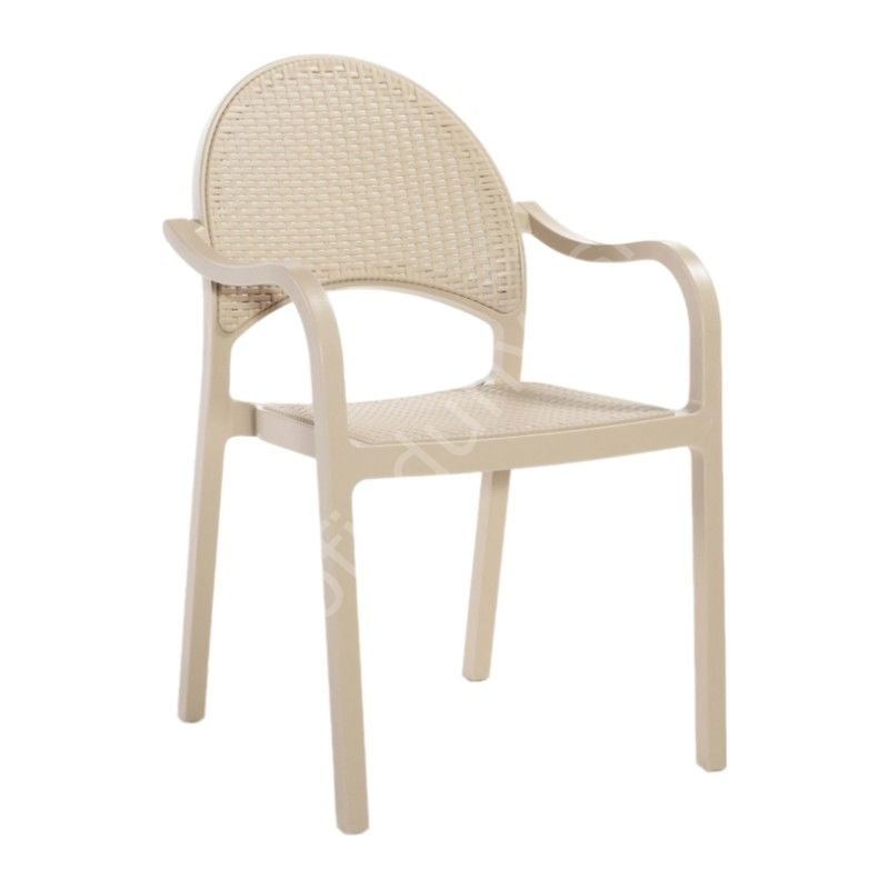 Tau PP Plastik Sandalye Cappucinno