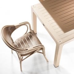 Bambo Masa Sandalye Takımı 4 Kişilik Çikolata-Kapuçino