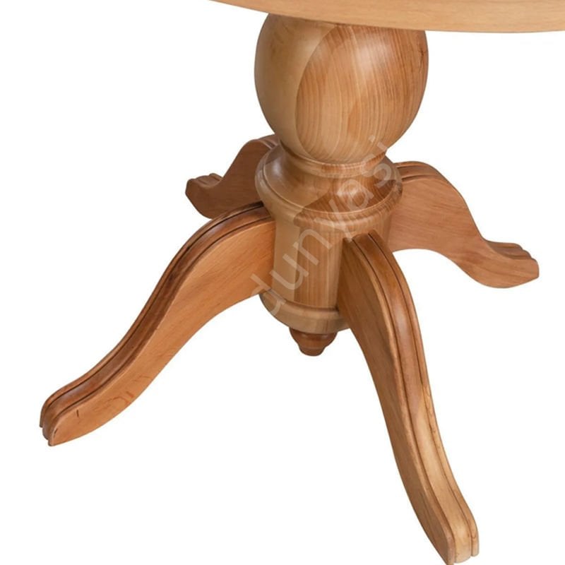 100'lük Açılır Yuvarlak Ahşap Baba Masa Ceviz