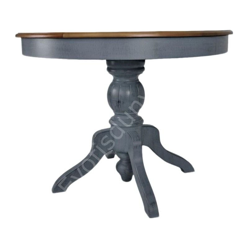 120'lik Açılır Yuvarlak Ahşap Baba Masa Ceviz Antrasit