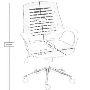 Reset Krom Ayaklı Çalışma Koltuğu Siyah