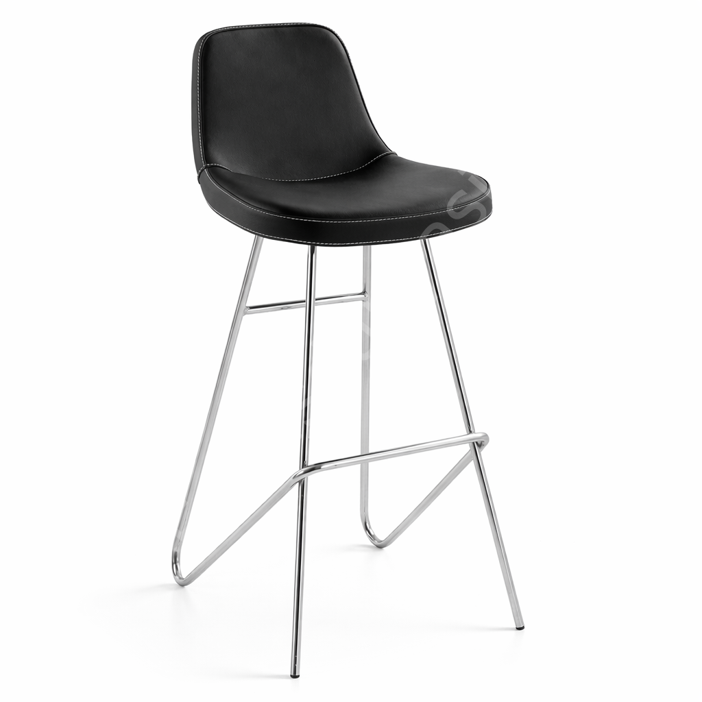 Mini Lodi Krom Ayak Bar Sandalyesi