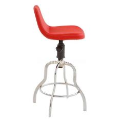 Mini Lodi Krom Sosis Ayaklı Bar Sandalyesi Kırmızı