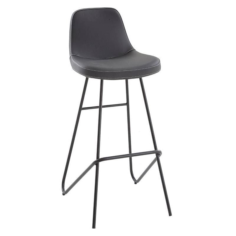 Mini Lodi Boyalı Ayak Bar Sandalyesi Siyah