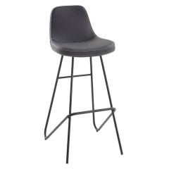 Mini Lodi Boyalı Ayak Bar Sandalyesi Siyah