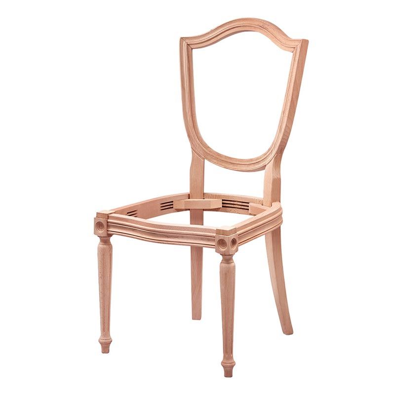 Kupa Tornalı Kolsuz Ham Ahşap Sandalye