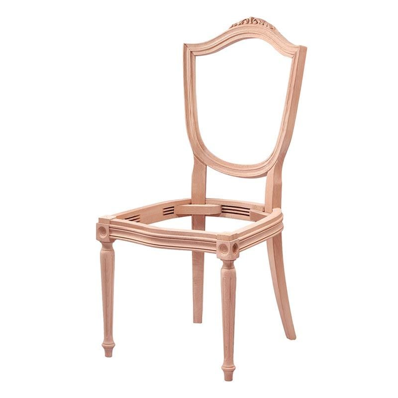 Kupa Tornalı Oymalı Ham Ahşap Sandalye