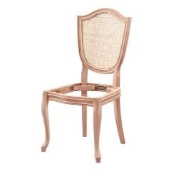 Kupa Hasırlı Ham Ahşap Sandalye