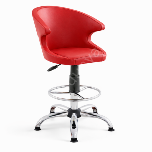 Buket Bar Sandalyesi Krom Ayaklı Yıldız