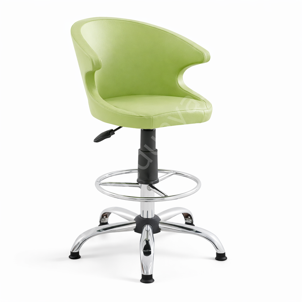 Buket Bar Sandalyesi Krom Ayaklı Yıldız