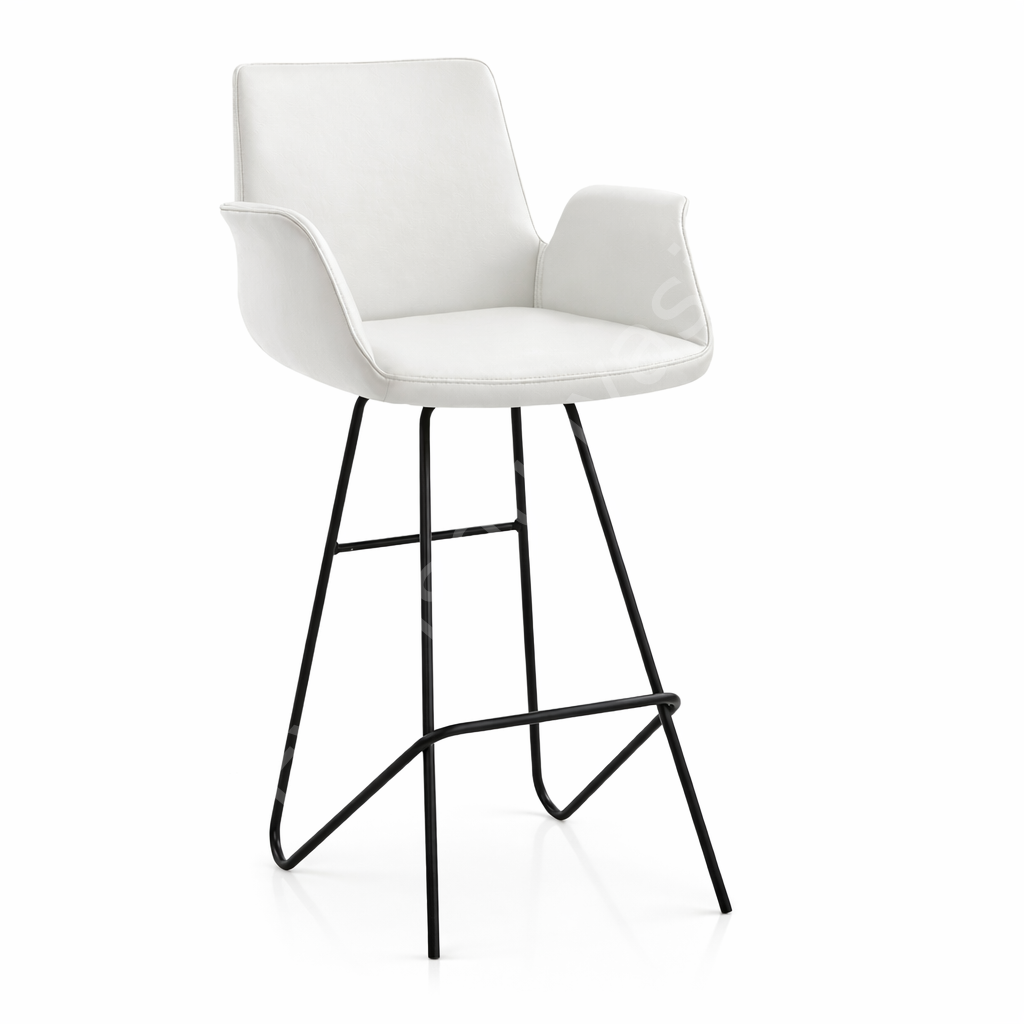 Begüm Bar Sandalyesi Boyalı Ayak