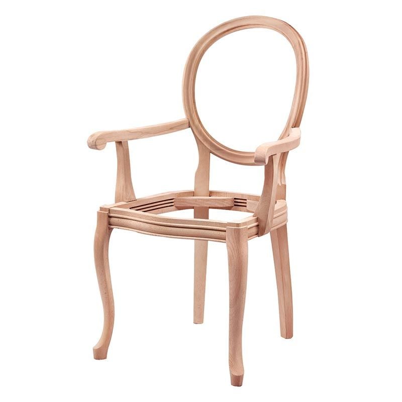 Manolya Ham Ahşap Kollu Sandalye