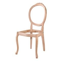 Manolya Ham Oymalı Ahşap Sandalye