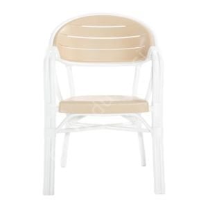 Bambo PP Plastik Sandalye Beyaz-Fildişi