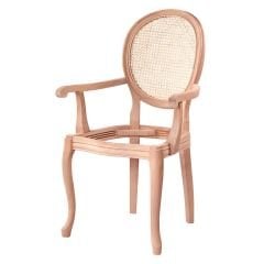 Manolya Kollu Ham Ahşap Kollu Sandalye