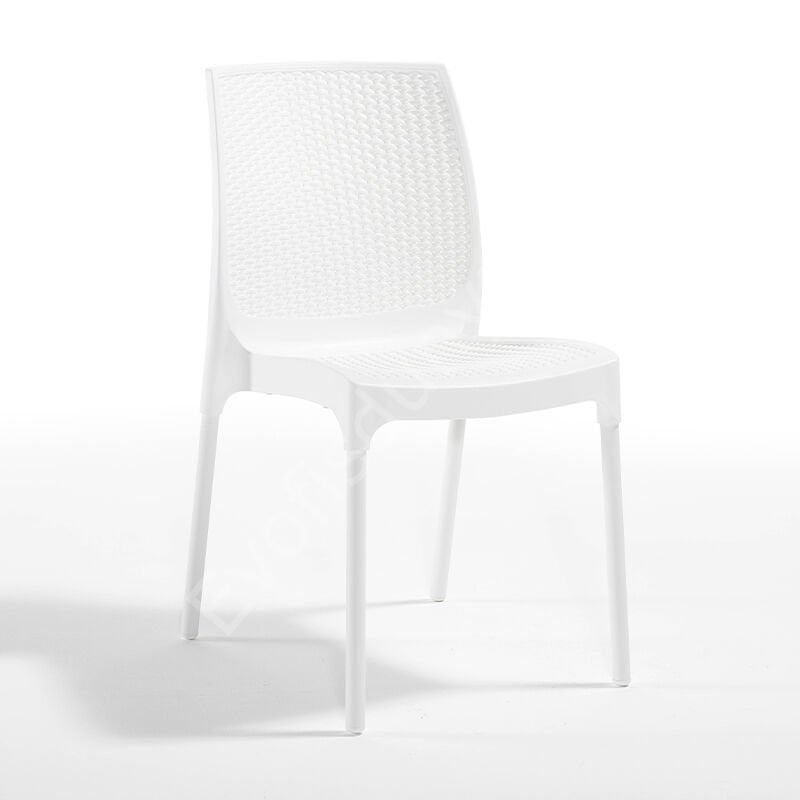 Lost PP Rattan Sandalye Kolsuz Beyaz