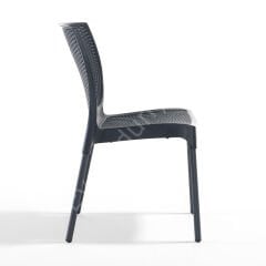 Lost PP Rattan Sandalye Kolsuz Antrasit