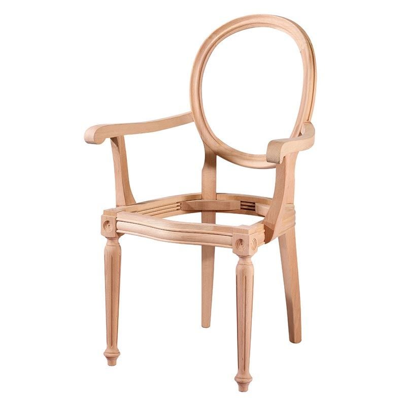 Manolya Tornalı Ham Kollu Ahşap Sandalye