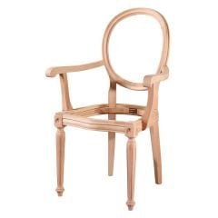 Manolya Tornalı Ham Kollu Ahşap Sandalye