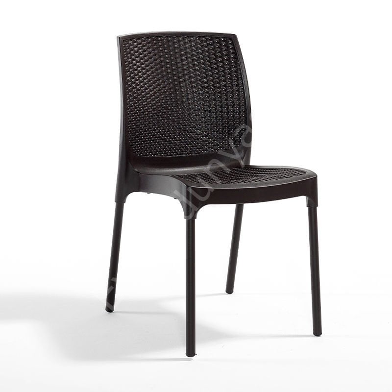 Lost PP Rattan Sandalye Kolsuz Kahve