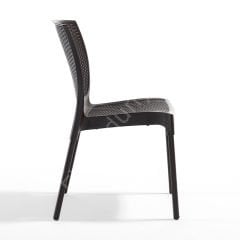 Lost PP Rattan Sandalye Kolsuz Kahve