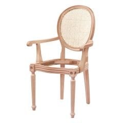Manolya Hasırlı Tornalı Ham Kollu Ahşap Sandalye
