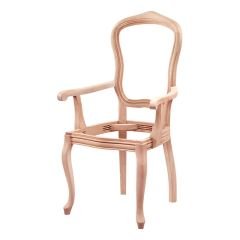 Cetro İtalyan Kollu Ham Ahşap Sandalye