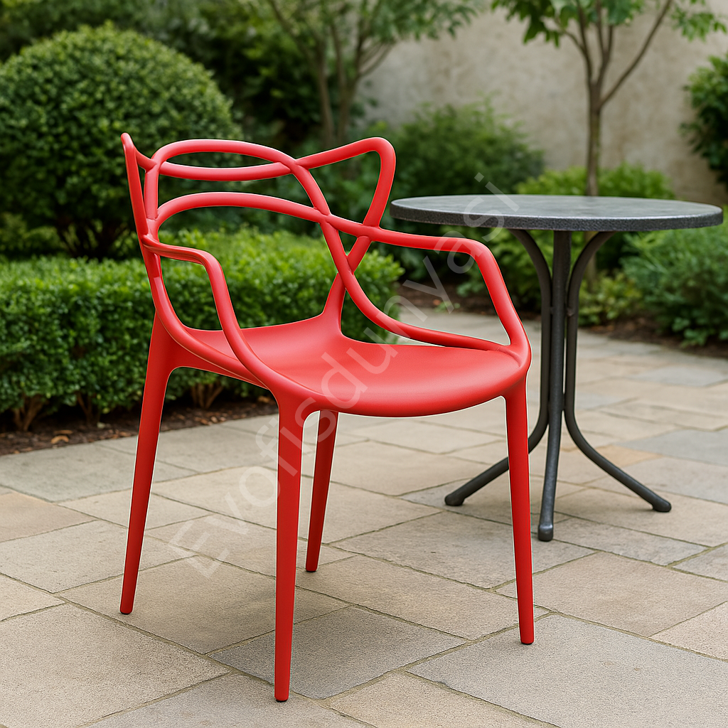 Kardelen PP Plastik Sandalye Kırmızı