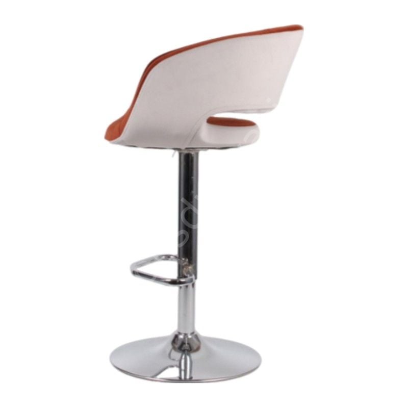 Ciro Boru Ayaklı Bar Sandalyesi Turuncu Gri