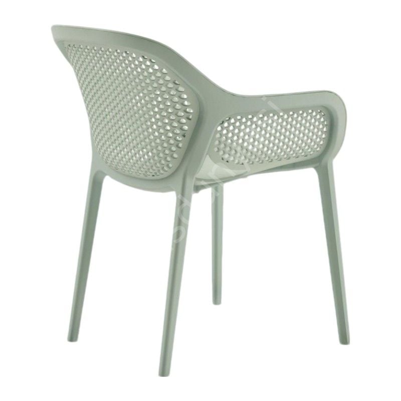 Arta Lüx PP Kollu Plastik Sandalye Soğuk Gri