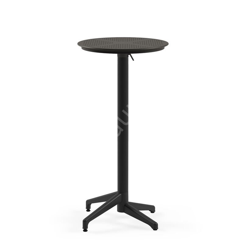 Moon Katlanır 60 cm Yuvarlak Bistro Bar Masası Siyah