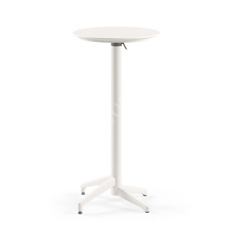 Moon Katlanır 60 cm Yuvarlak Bistro Bar Masası Beyaz