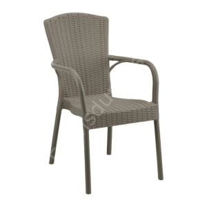 Laroy PP Kollu Rattan Görünümlü Sandalye