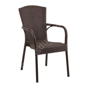 Laroy PP Kollu Rattan Görünümlü Sandalye