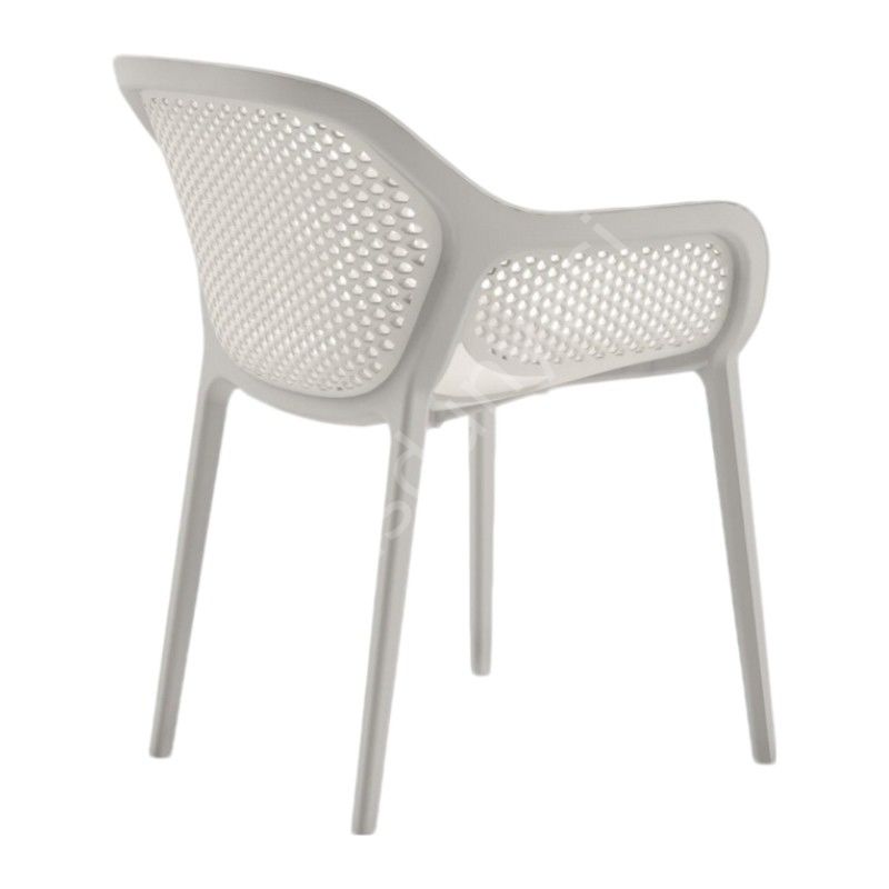 Arta Lüx PP Kollu Plastik Sandalye Soğuk Gri