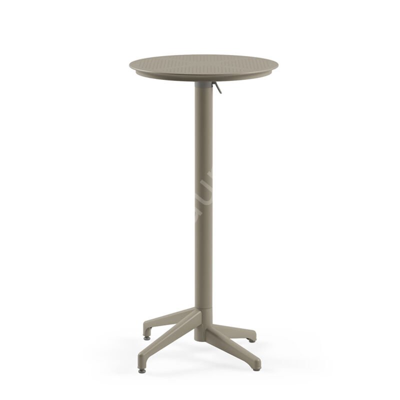Moon Katlanır 60 cm Yuvarlak Bistro Bar Masası Vizon