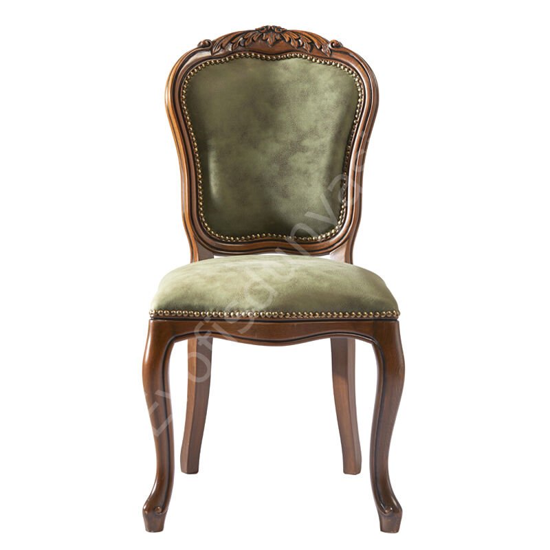 Lüks Oymalı Ahşap Salon Sandalyesi