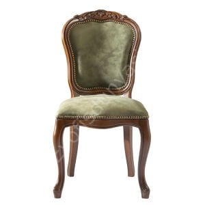 Lüks Oymalı Ahşap Salon Sandalyesi