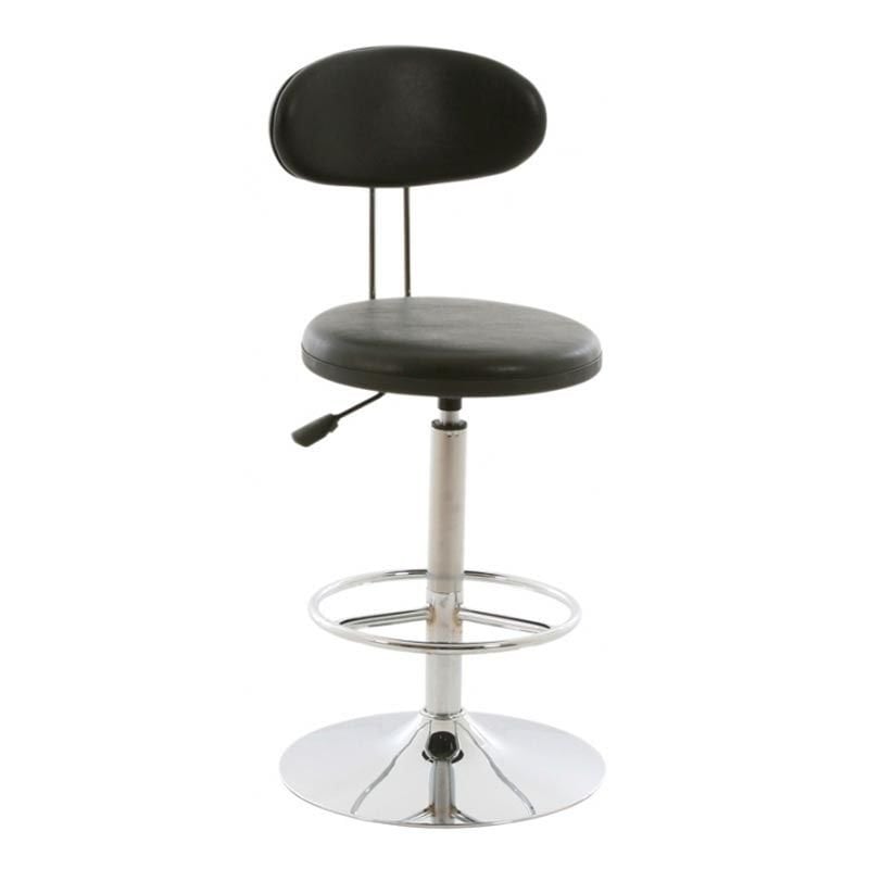 Edis Bar Taburesi Tepsi Krom Ayaklı