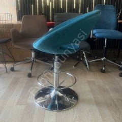 Song Çemberli Bar Sandalyesi Petrol Yeşil