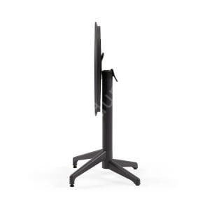 Moon 60 cm Yuvarlak PP Katlanır Kafe Masası Siyah